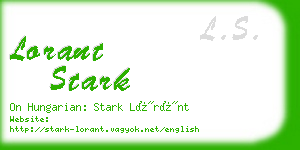 lorant stark business card